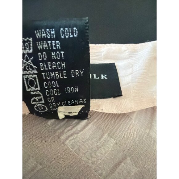 August Silk Intimates Pale Pink Textured 100% Silk Slip Dress Large - Picture 4 of 5